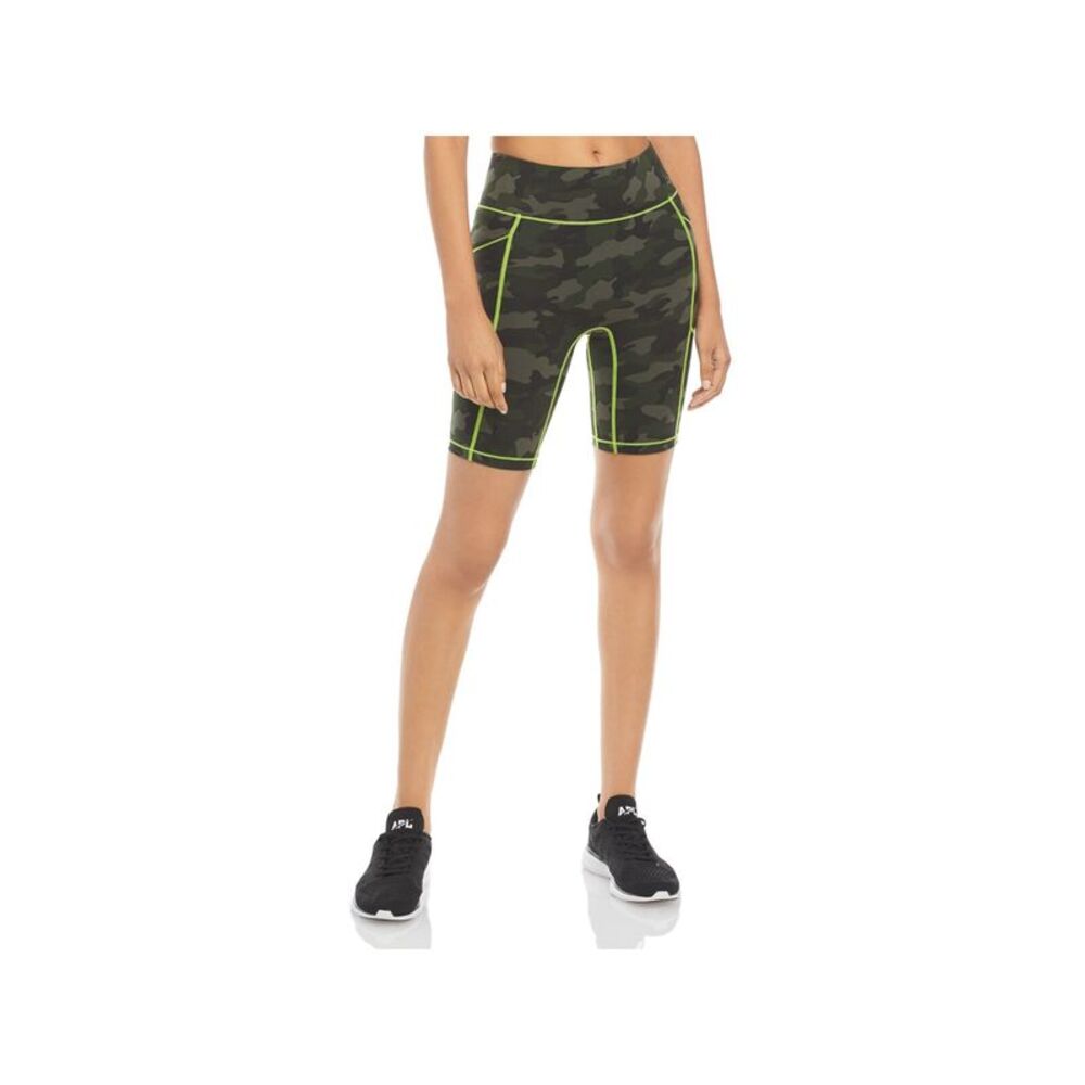 NWT ALL ACCESS Womens Green Fitted Extra Wide Active Wear High Waist Shorts S\P